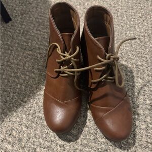 Dream Pairs Brown Lace-Up Women's Ankle Boots
